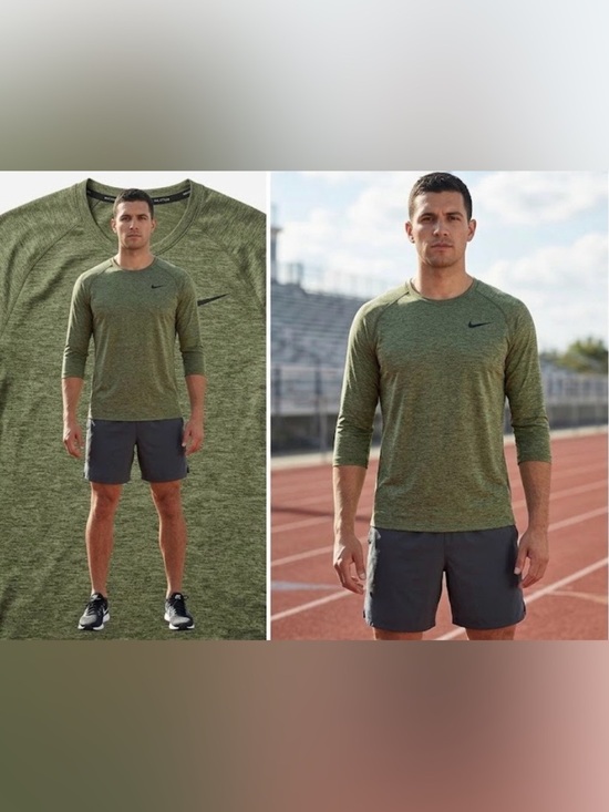 Nike Other - Nike Olive Crew Long Sleeve Shirt - Dark Green size s